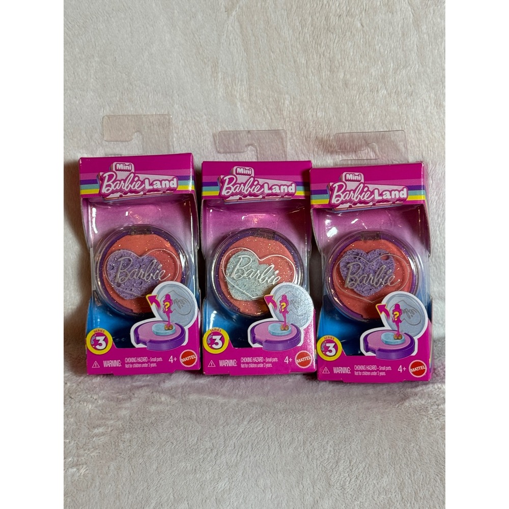 Barbie BarbieLand Mini Doll Blind Box Compact Series 3 Lot of 3. New - Mattel